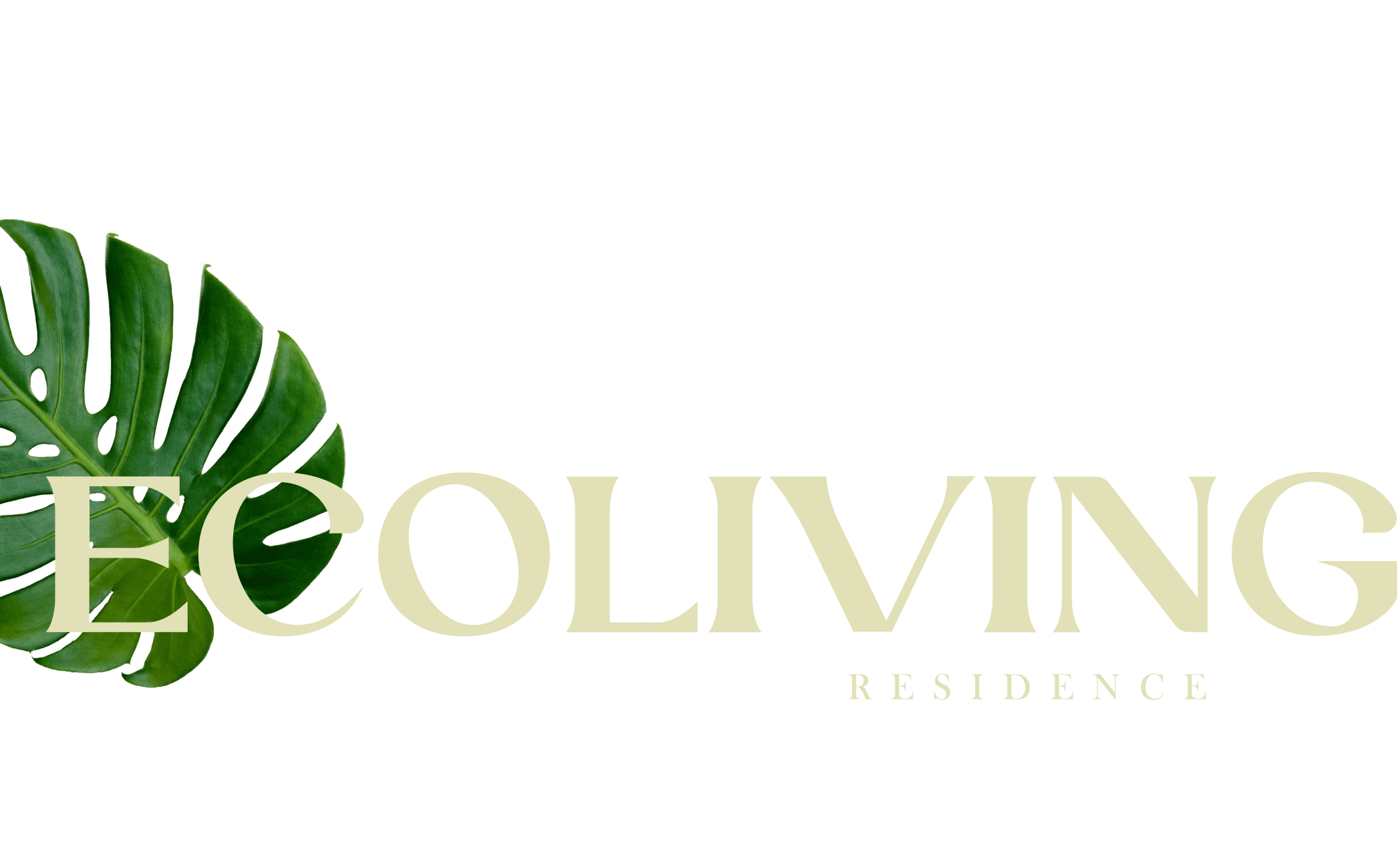 Grafismo com a logo de Ecoliving Residence