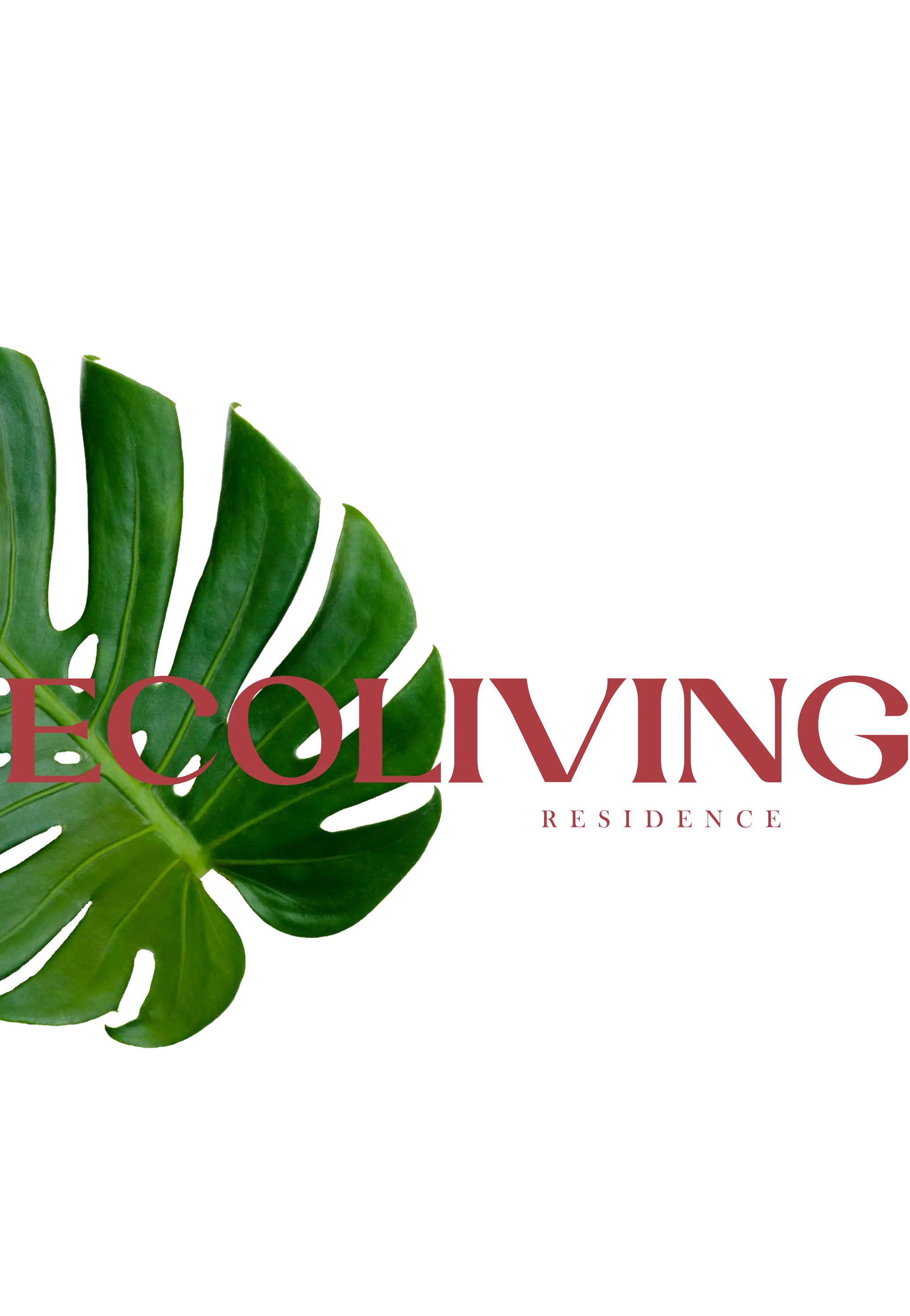Grafismo com a logo da Ecoliving Residence